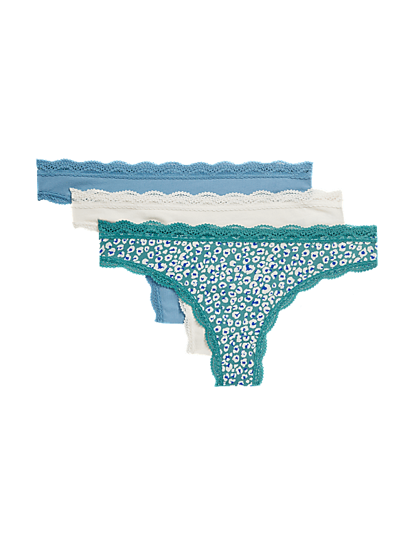 3pk Cotton Rich Thongs