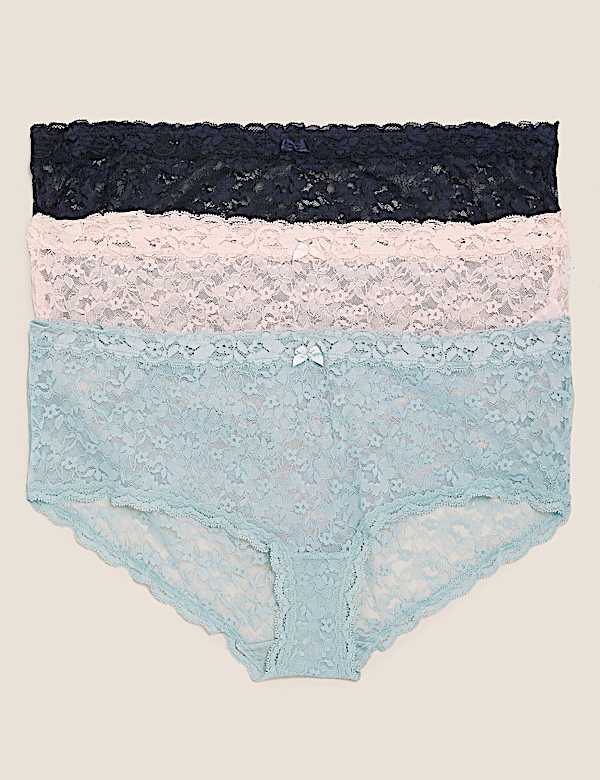 3pk Lace Low Rise Shorts
