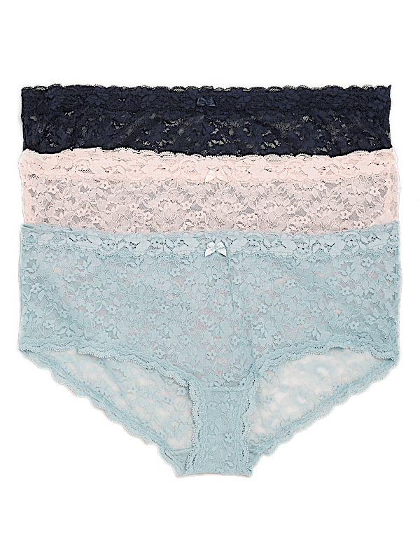 3pk Lace Low Rise Shorts