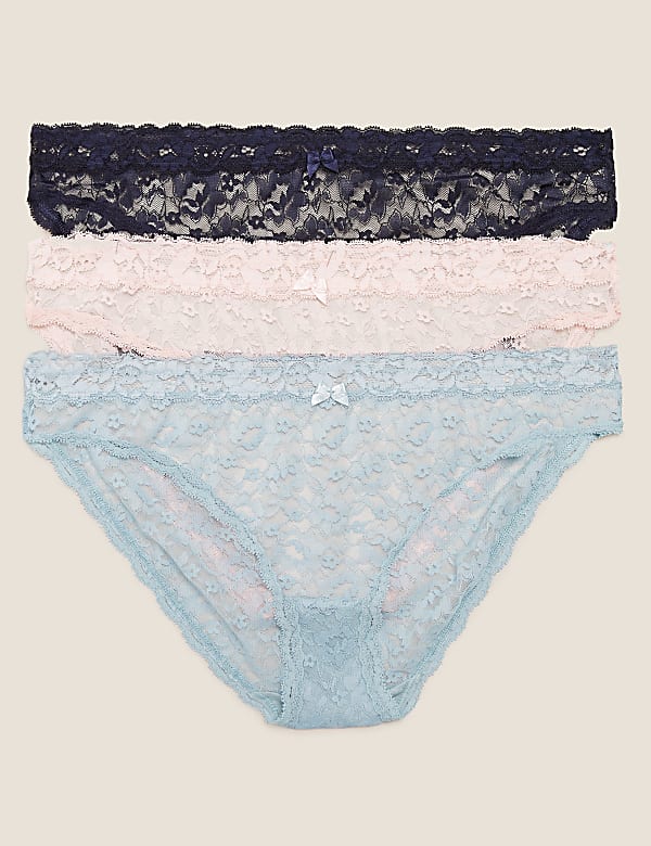 3pk All Over Lace Bikini Knickers - MY