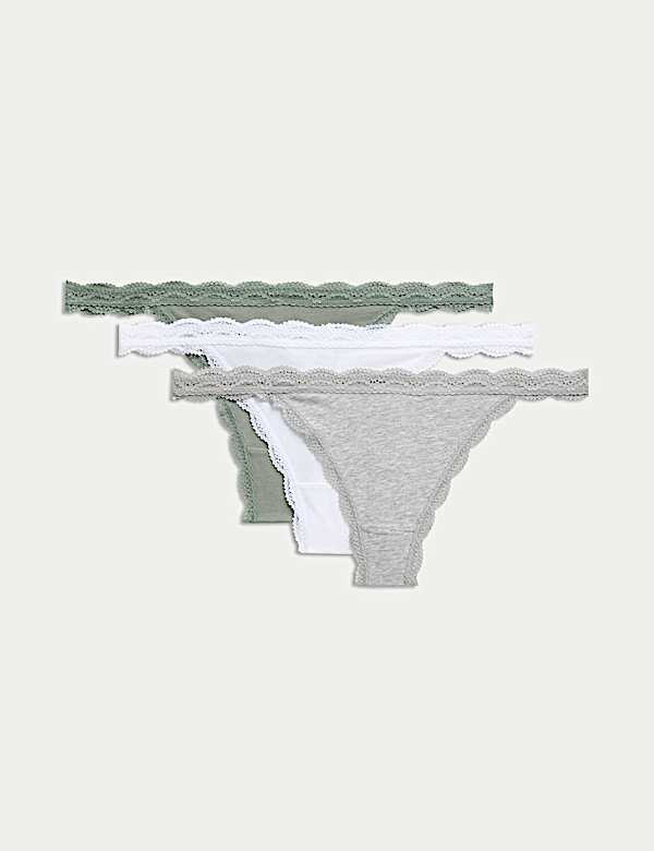 3pk Cotton Rich Tanga Thongs - FI