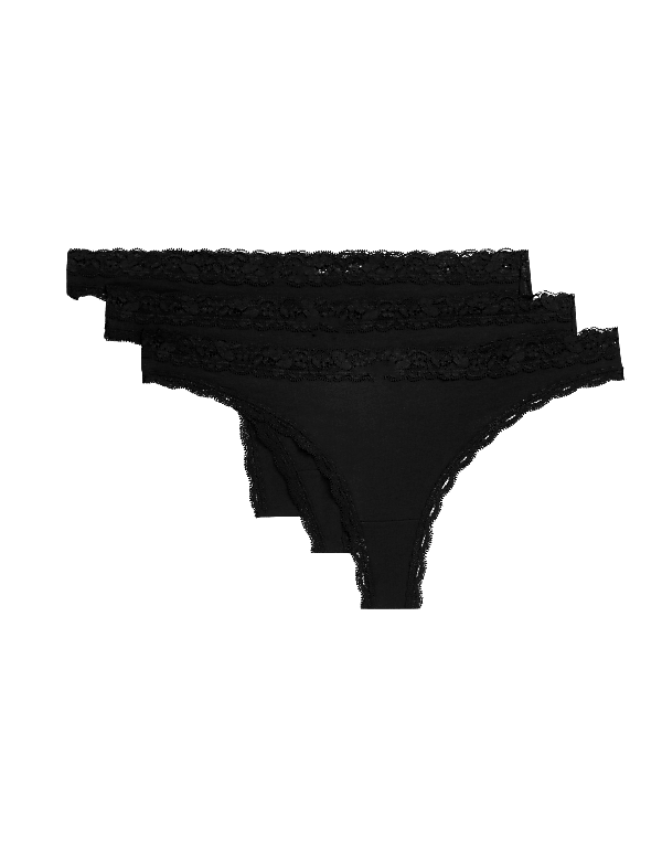 3pk Cotton Rich Thongs
