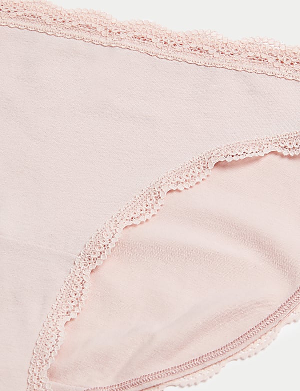 3pk Cotton Rich & Lace Bikini Knickers