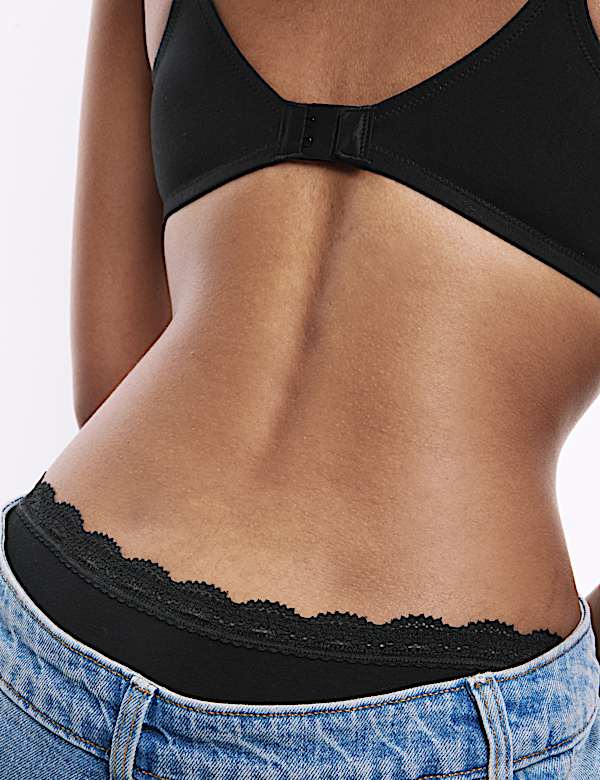 3pk Cotton Rich & Lace Bikini Knickers
