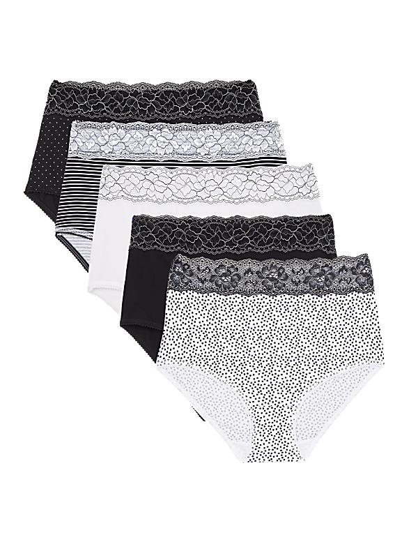 5 Pack Cotton Lycra® & Lace