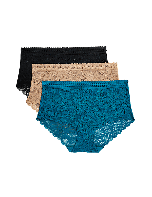 3pk Flexifit™ Lace High Rise Shorts