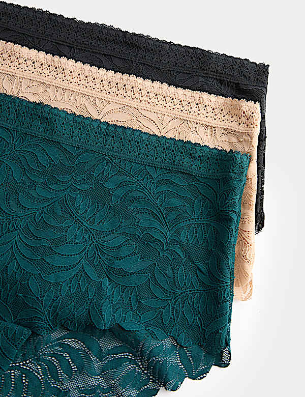3pk Flexifit™ Lace High Rise Shorts