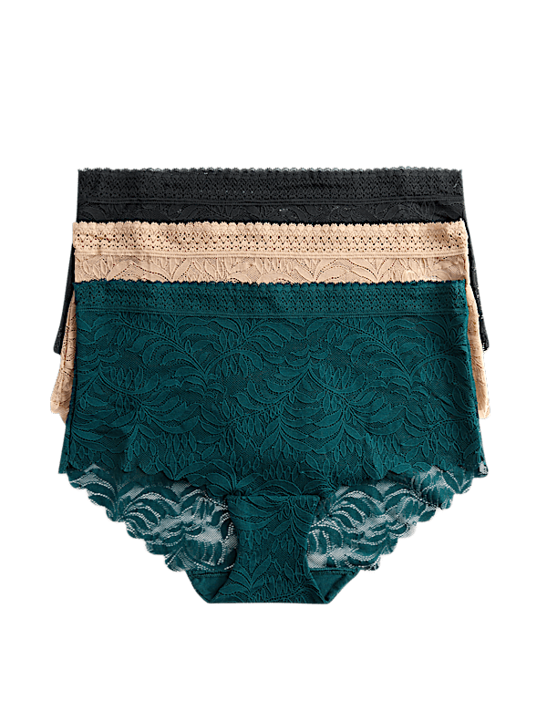 3pk Flexifit™ Lace High Rise Shorts