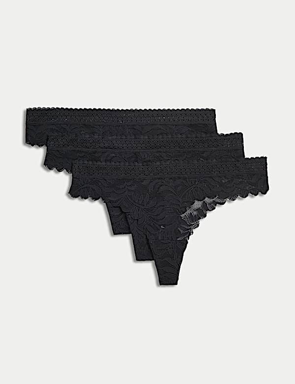 Στρινγκ με δαντέλα Flexifit™, σετ των 3 - GR