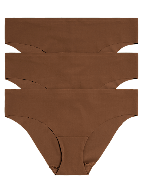 3pk No VPL Low Rise Brazilian Knickers