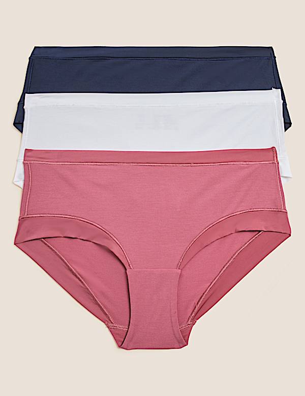 3pk Flexifit&trade; Modal Low Rise Shorts