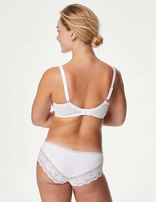 3pk Lace Trim Brazilian Knickers