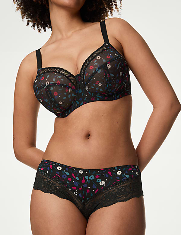 3pk Lace Trim Brazilian Knickers