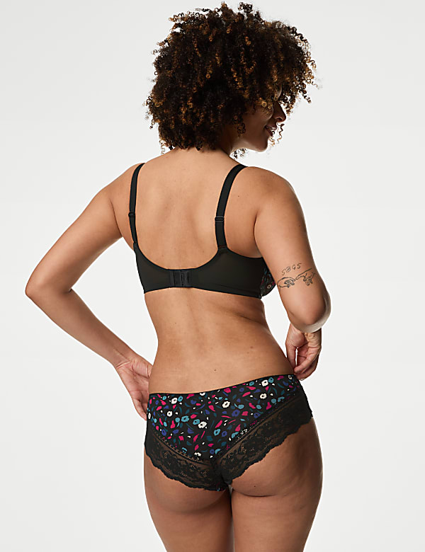 3pk Lace Trim Brazilian Knickers