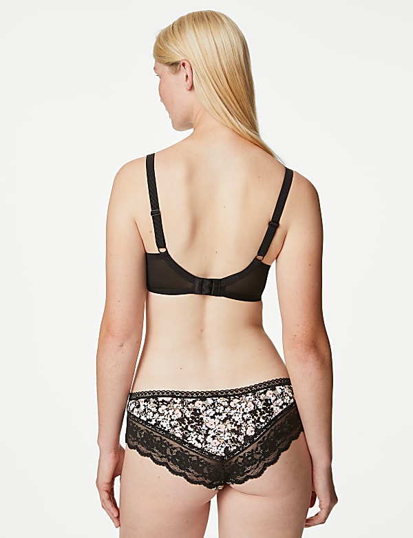 3pk Lace Trim Brazilian Knickers