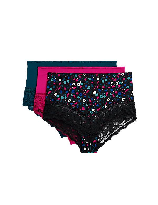 3pk Lace Trim Full Briefs