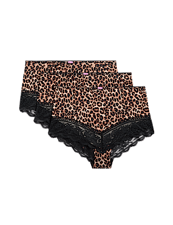 3pk Lace Trim Full Briefs