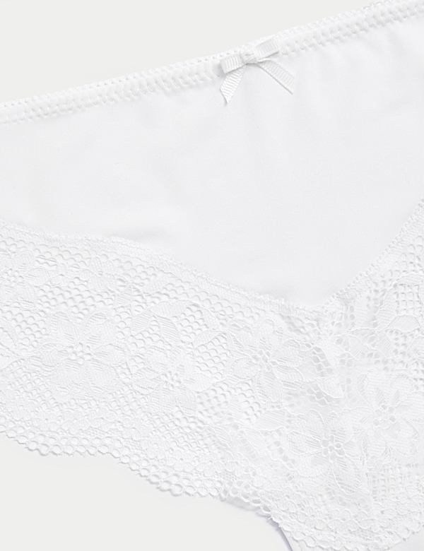 3 Pack Jasmine Lace Trim Brazilian Knickers
