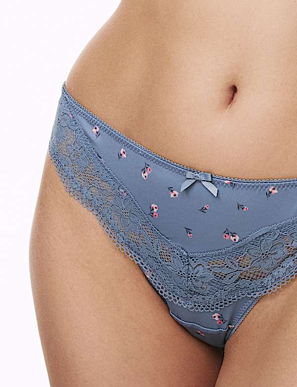 3pk Lace Trim Thongs - NO