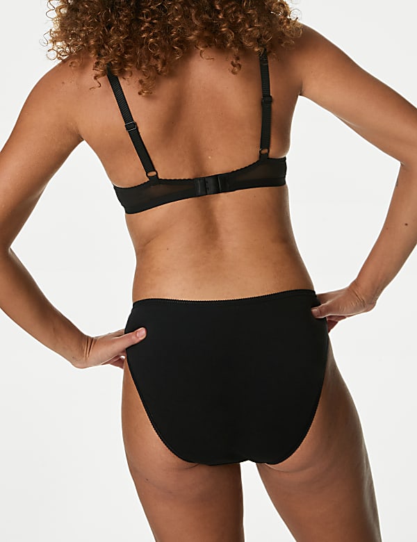 5pk Cotton Rich Lycra® High Leg Knickers