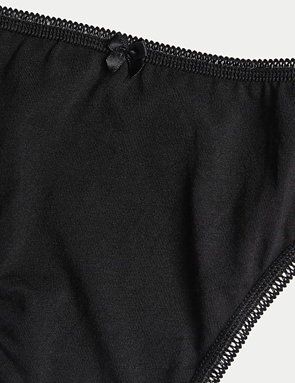5pk Cotton Rich Lycra® High Leg Knickers