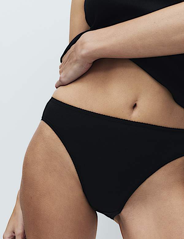 5pk Cotton Rich Lycra&reg; High Leg Knickers - AL