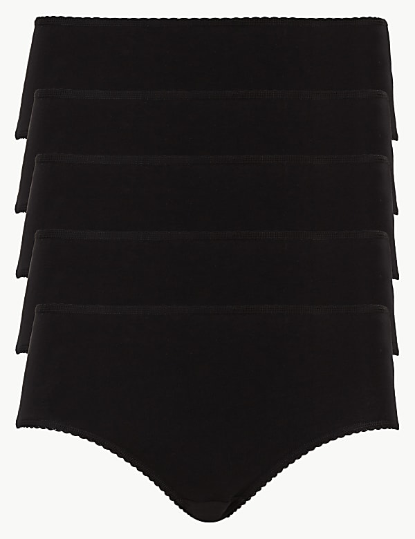 5 Pack Cotton Rich Midi Knickers with New & Improved Fabric