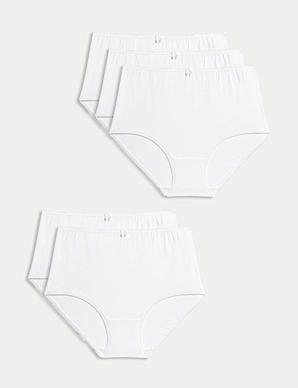 5pk Cotton Lycra® Full Briefs - CH