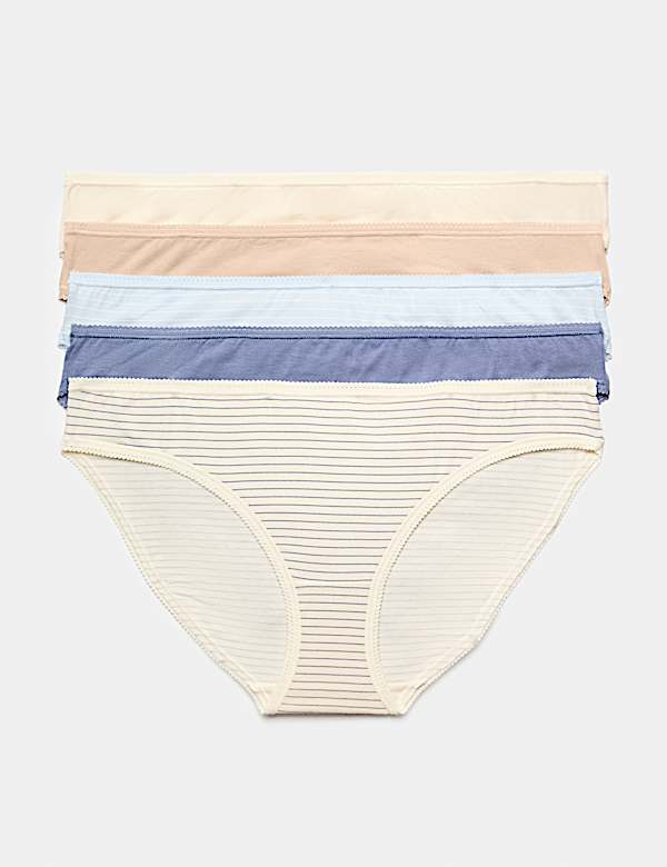 5pk Cotton Lycra&reg; Bikini Knickers
