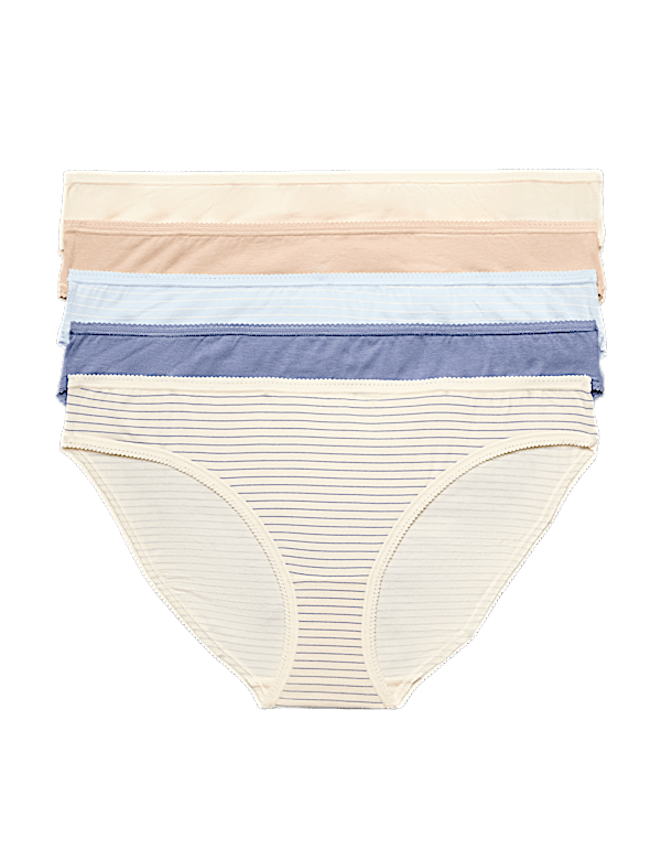 5pk Cotton Lycra&reg; Bikini Knickers