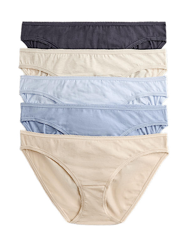 5pk Cotton Lycra&reg; Bikini Knickers