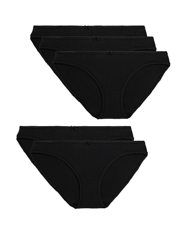 5pk Cotton Lycra® Bikini Knickers