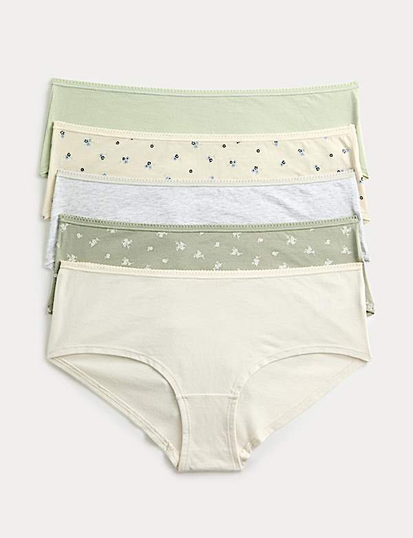 5pk Cotton Rich Lycra&reg; Low Rise Shorts