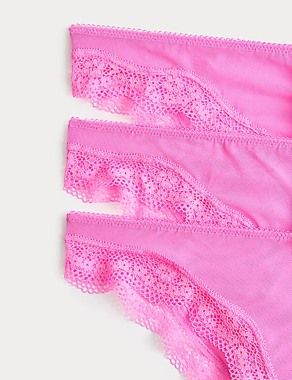 3 Pack Jasmine Mesh Brazilian Knickers