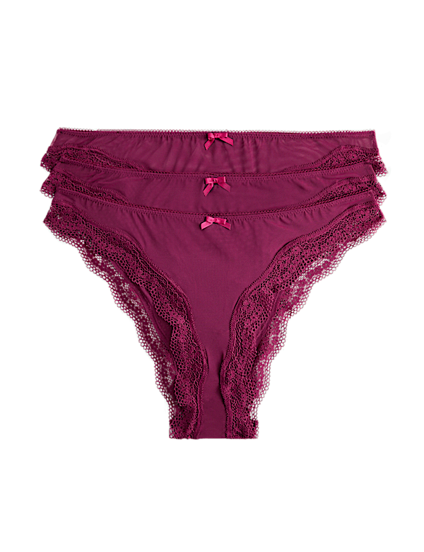 3 Pack Jasmine Mesh Brazilian Knickers