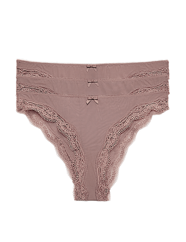 3 Pack Jasmine Mesh Brazilian Knickers