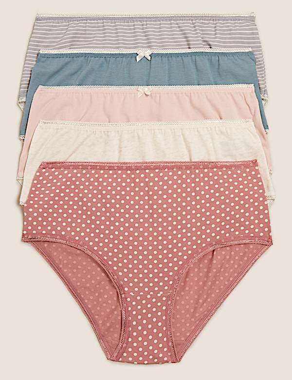 5 Pack Cotton Mix Knickers