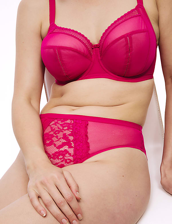 3pk Lace High Waisted High Leg Knickers - RO