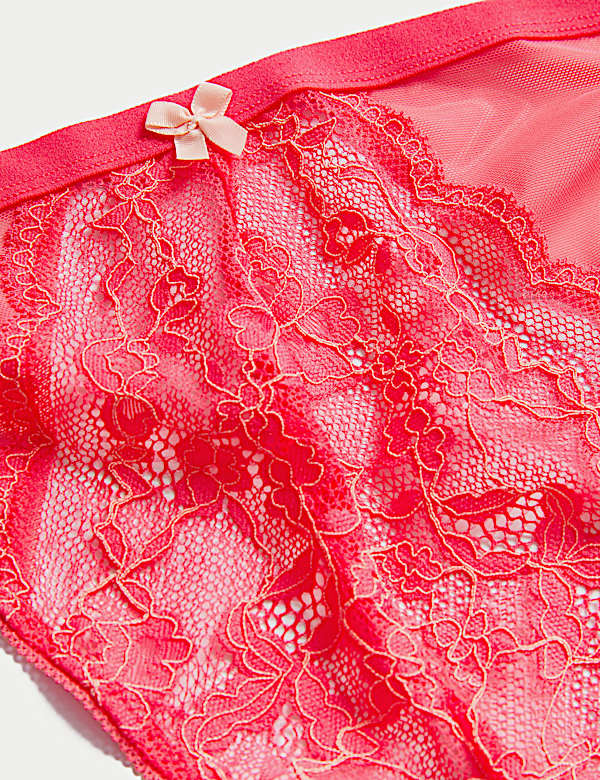 3pk Lace High Waisted High Leg Knickers