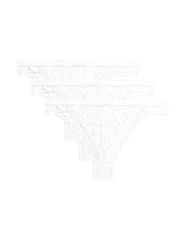 3pk Lace Thongs