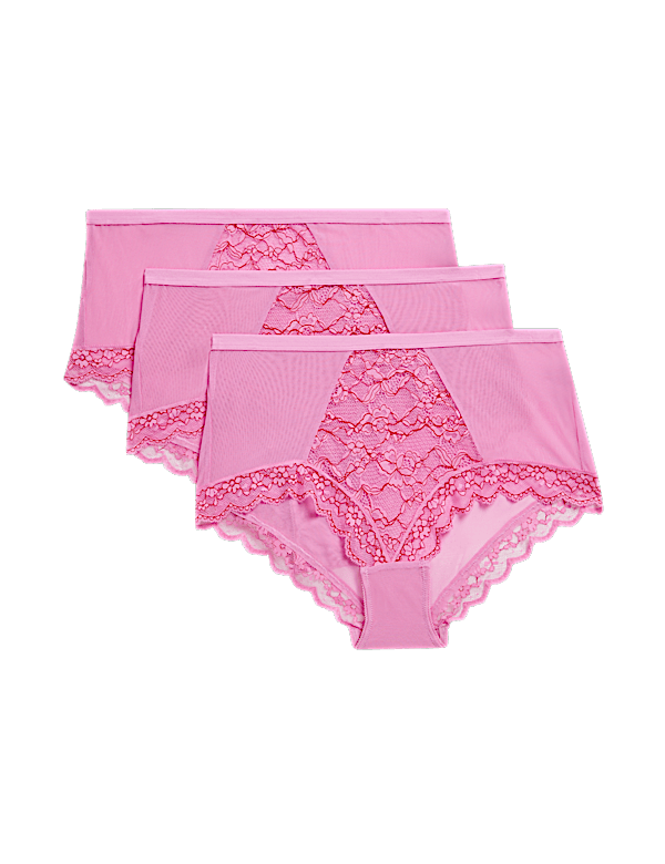 3pk Lace High Rise Short
