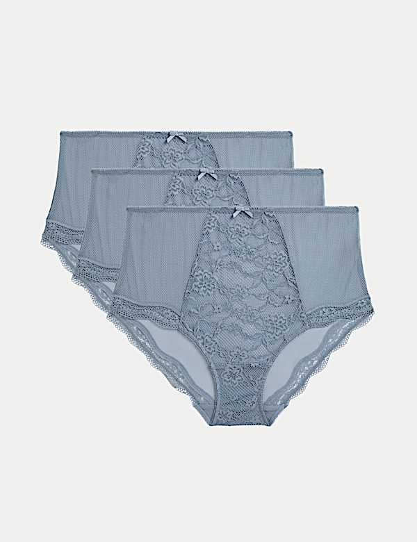 3pk Jasmine Lace Full Briefs - KG