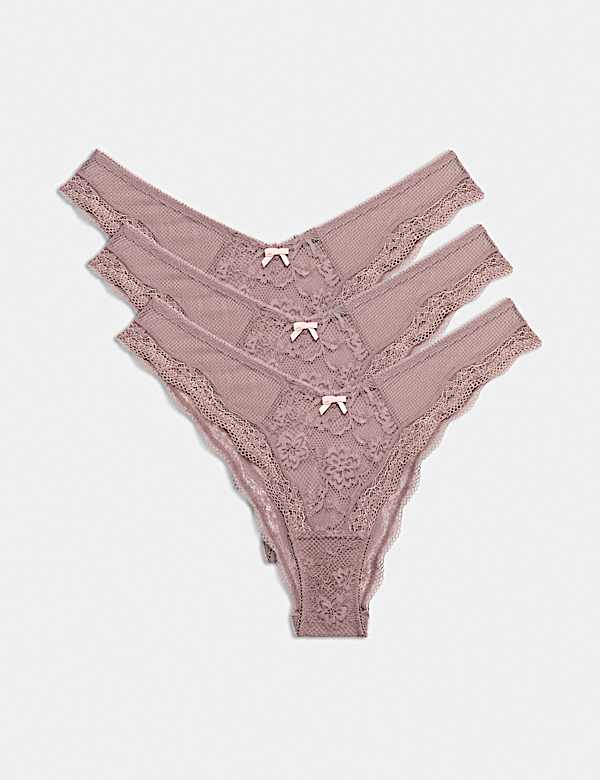 3pk Jasmine Lace Miami Knickers