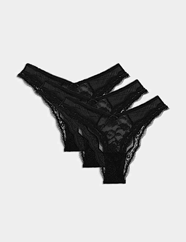 3pk Lace Miami Knickers - GR
