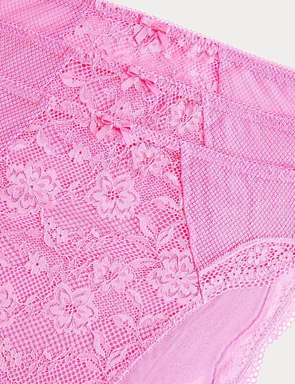 3pk Jasmine Lace High Waisted High Leg Knickers