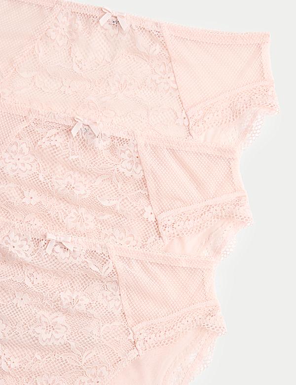 3pk Jasmine Lace High Waisted High Leg Knickers