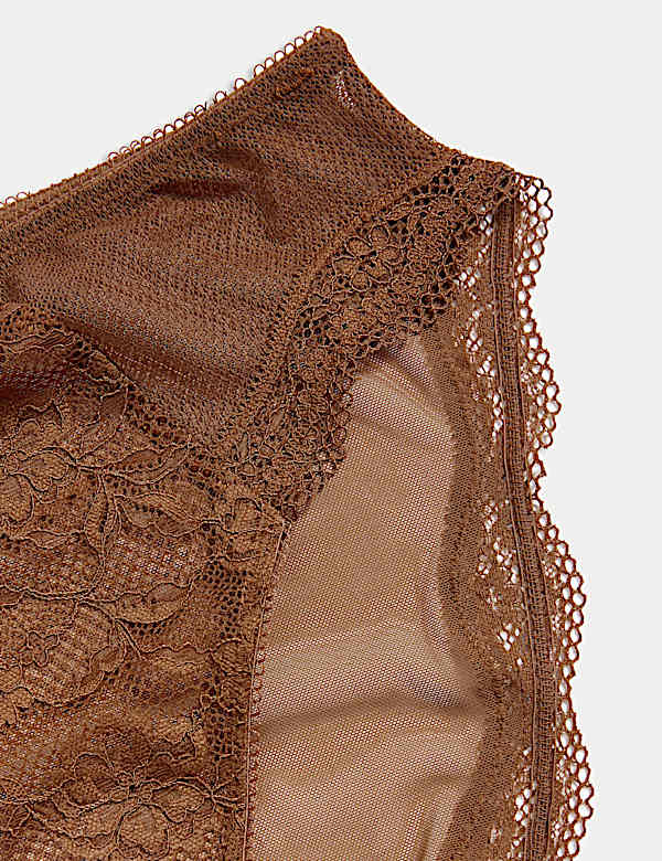 3pk Jasmine Lace High Waisted High Leg Knickers