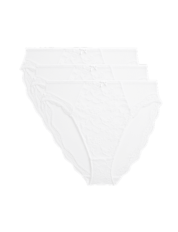 3pk Jasmine Lace High Waisted High Leg Knickers