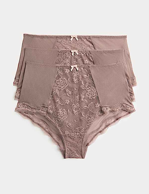 3pk Jasmine Lace High Rise Shorts