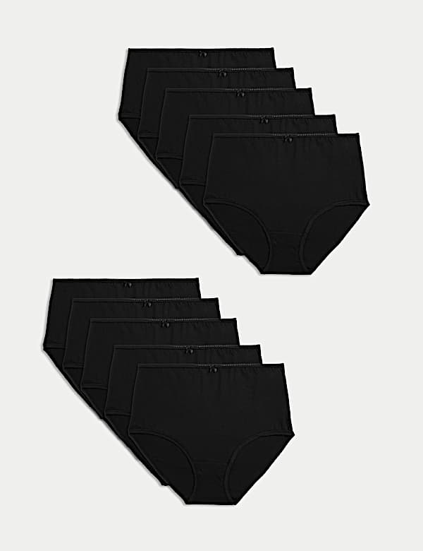 10pk Cotton Lycra® Full Briefs - US